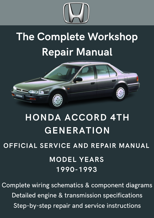 Honda Accord 4th Generation (1990-1993) Workshop Manual
