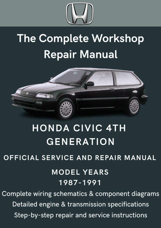 Honda Civic 4th Generation (1987-1991) Workshop Manual