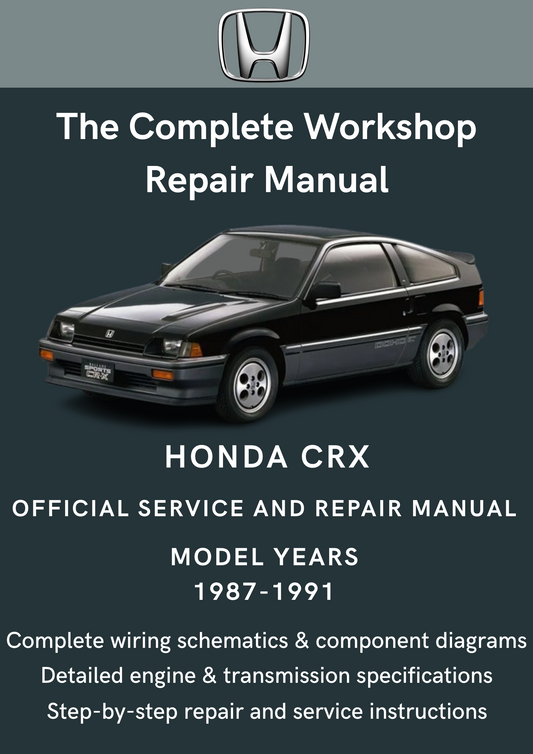 Honda CRX (1987-1991) Workshop Manual